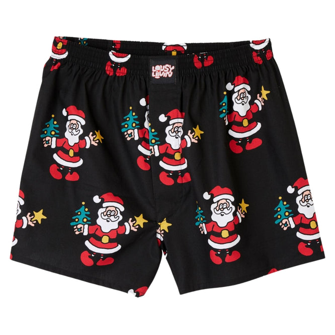 Santa Boxer Shorts Black