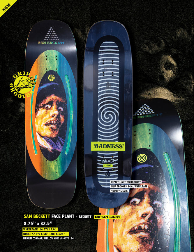 Sam Beckett Face Plant Impact 8.75" Skateboard Deck