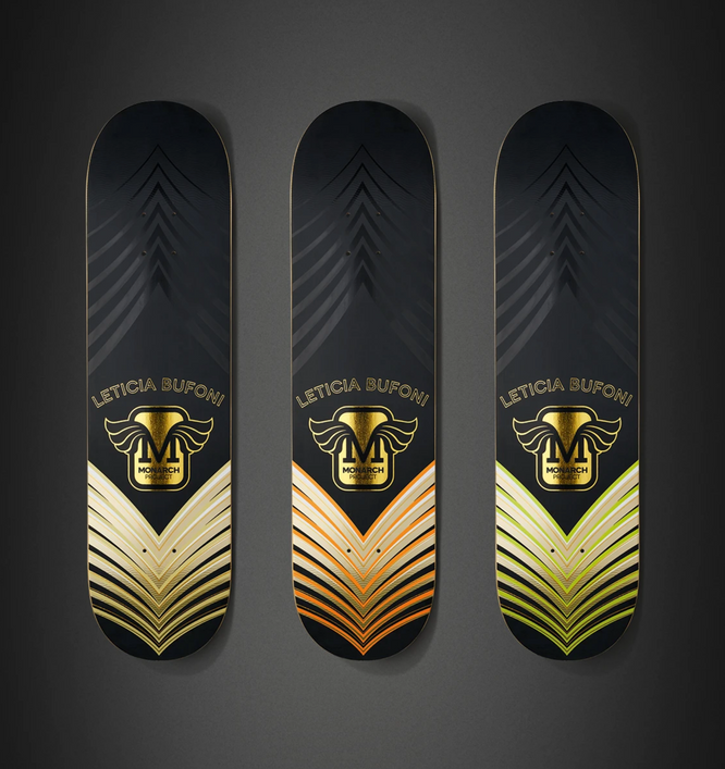 Bufoni Horus Noir/Or Planche de Skateboard 8.0" Deck
