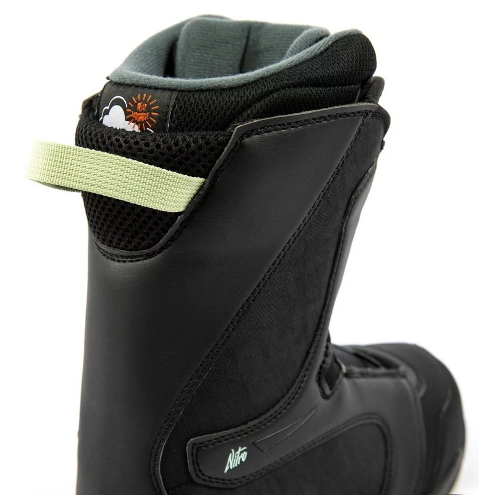 nitro flora tls snowboard boot women's Nitro Womens Flora TLS Black-Mint 2022 Snowboard Boots – Stoked Boardshop