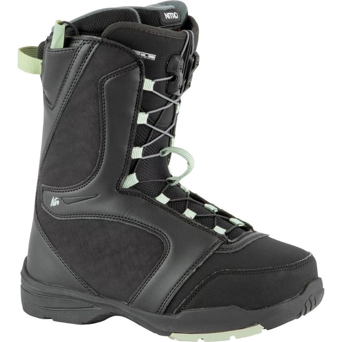 Bottes de snowboard Flora TLS 2022 Noir-Mint pour femmes