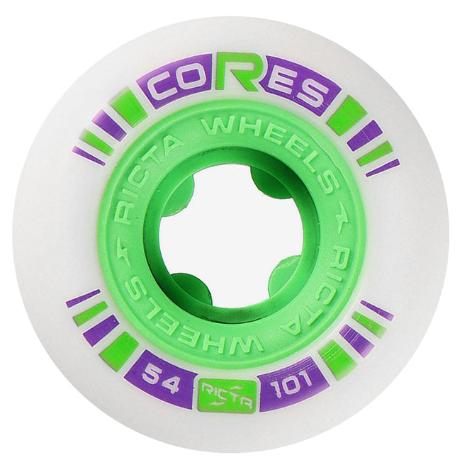 Roues de Skateboard Cored Neons Green 101a 54mm