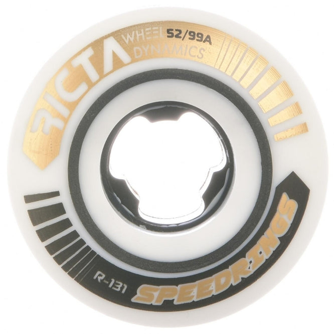 Speedrings Slim 99a 52mm Blanc/Or Roues de Skateboard