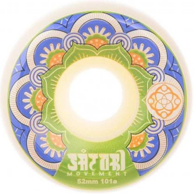 Mandala White/Blue Conical 101a 52mm Skateboard Wheels