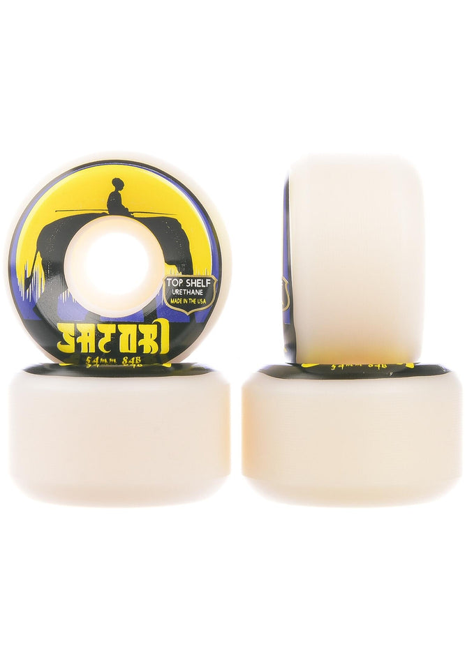 Elephant Top Shelf White/Blue Conical 84b 54mm Skateboard Wheels