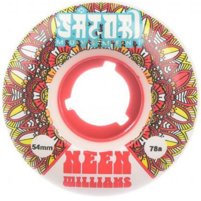 No Williams White/Red Native Cruiser 78a 54mm Skateboard Wheels