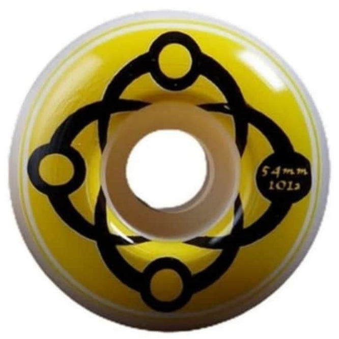 Big Link Blanc/Jaune Classic 101a 54mm Roues de Skateboard