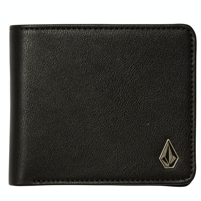 Slim Stone PU Wallet S Black