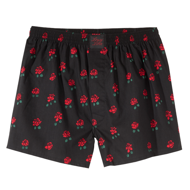 Boxer shorts Roses black