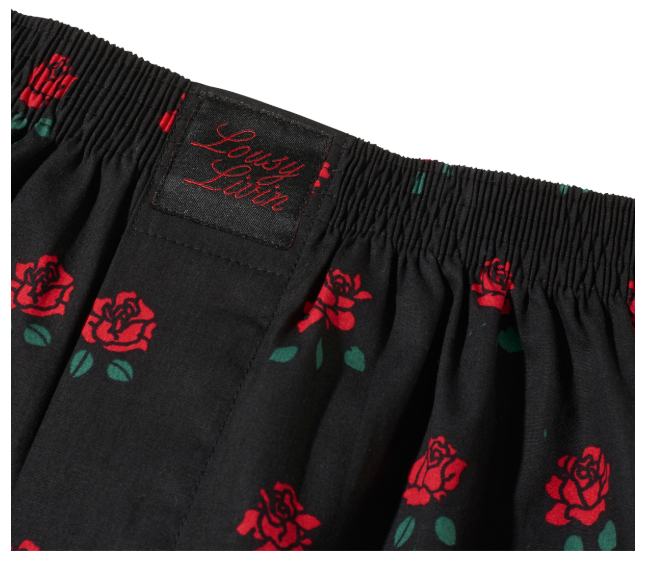 Boxer shorts Roses black