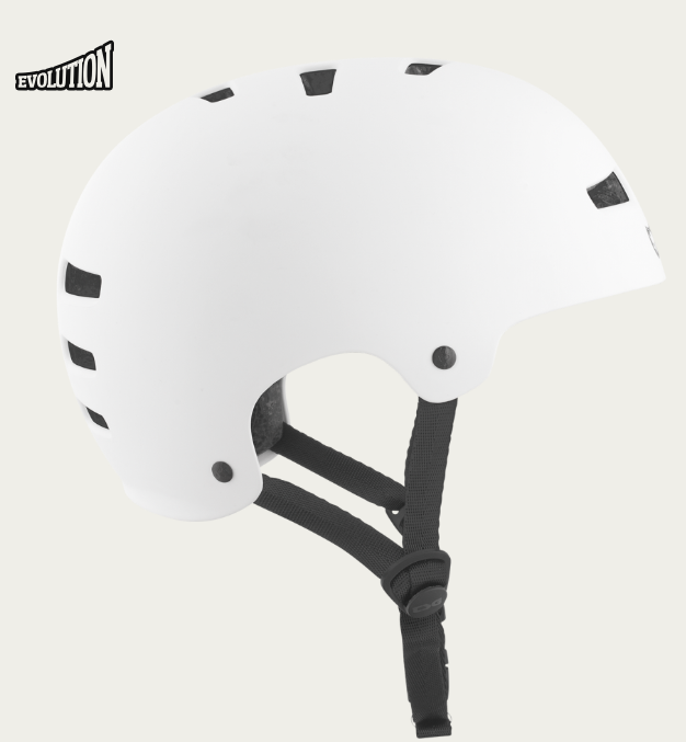 Evolution Solid Colors Satin White Helmet