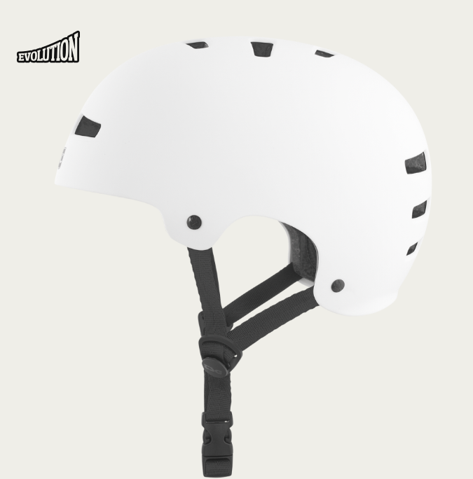 Evolution Solid Colors Satin White Helmet