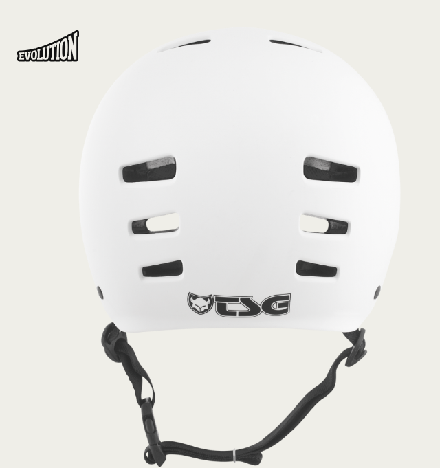 Evolution Solid Colors Satin White Helmet