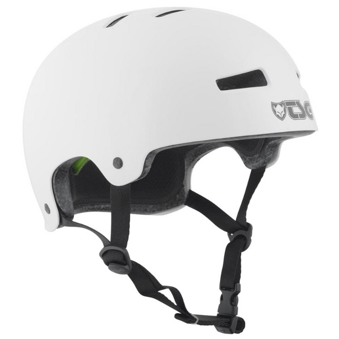 Skate/Bmx Solid Color Injected White Helmet