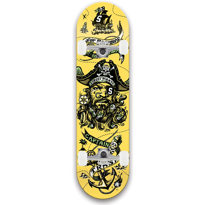 Captain Trash Yellow Complete Skateboard