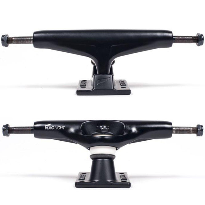 Chariots de skateboard Mag Light noirs de 5,25 pouces