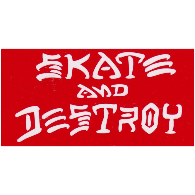 Skate and Destroy Sticker Medium Red