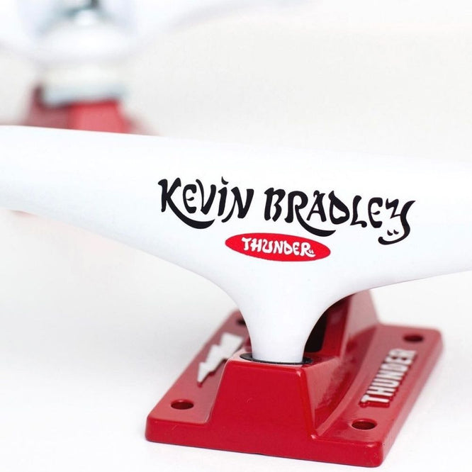 Bradley KB's Room 8.25" White/Red Skateboard Trucks