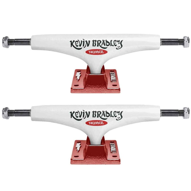 Bradley KB's Room 8.25" White/Red Skateboard Trucks