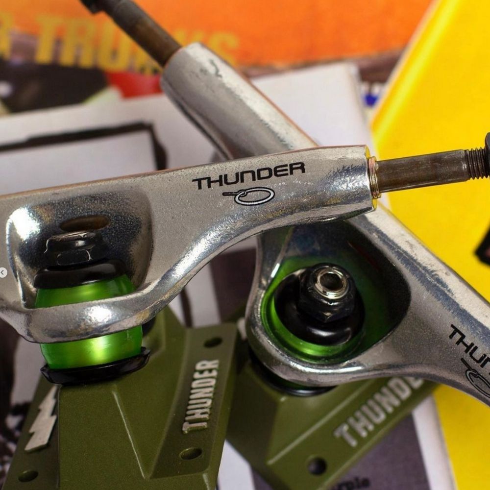スケートボード Thunder Hollow OG Grenade Green 148 Hi Thunder OG Grenade Team Hollow Truck Polished/Green 149