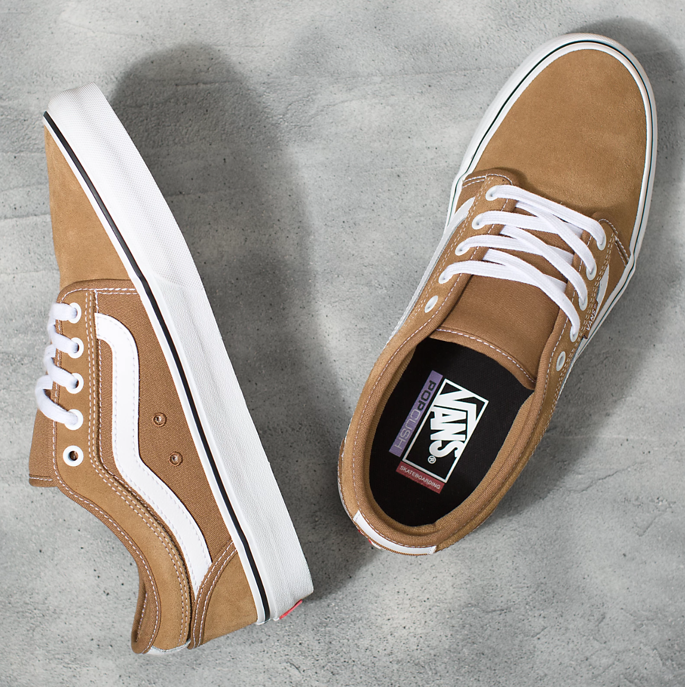 Chukka Low Sidestripe Tobacco Brown Stoked Boardshop