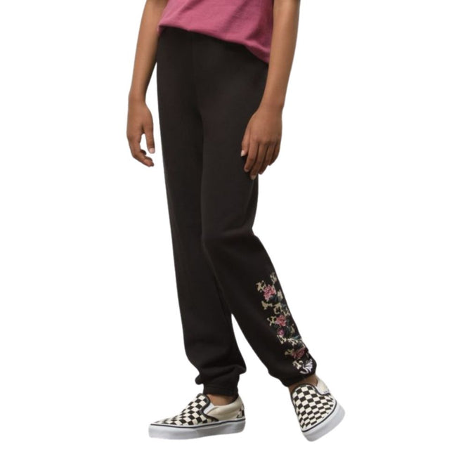 Kids Leopard Floral Pants Black