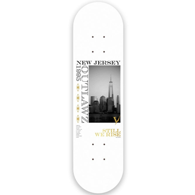 Planche à roulettes Outlawz NJ White 8.375" Skateboard Deck