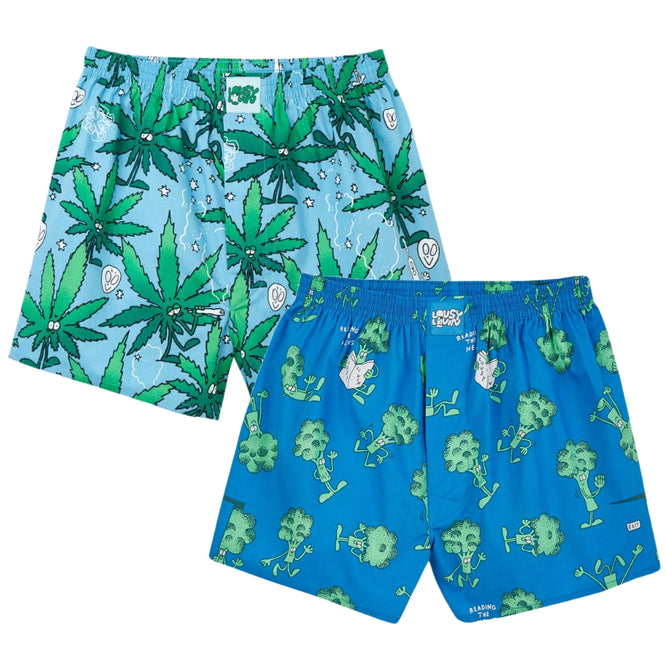 Weedy & Broccoli 2pack Boxer Shorts Blue