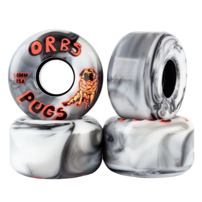 Orbs Pugs 85a Noir/Blanc 54mm Roues de Skateboard