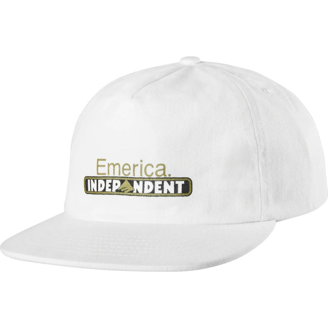 Indy Bar Snapback Cap White