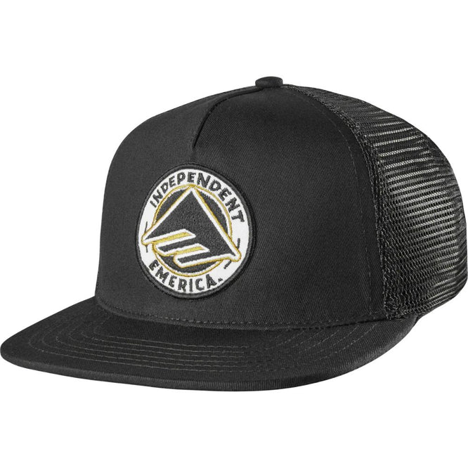 Indy Circle Trucker Cap Black