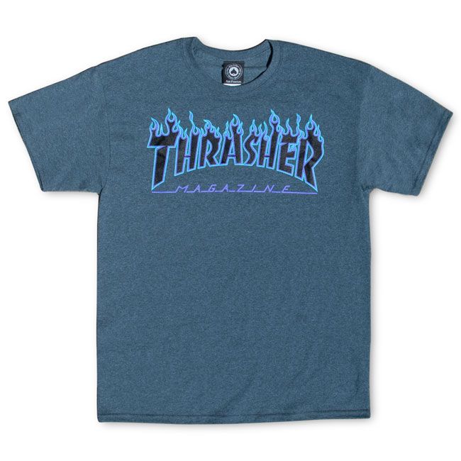 Flammen-Logo-T-Shirt Dark Heather