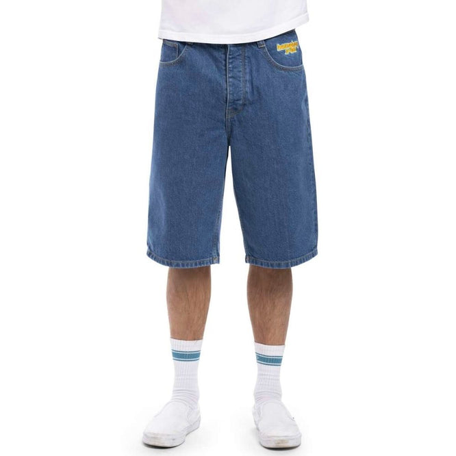 X-Tra Baggy Shorts Gewaschen Blau