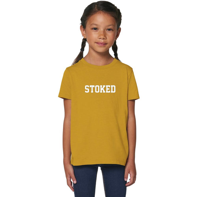 Kids Maxi Script T-Shirt Ochre