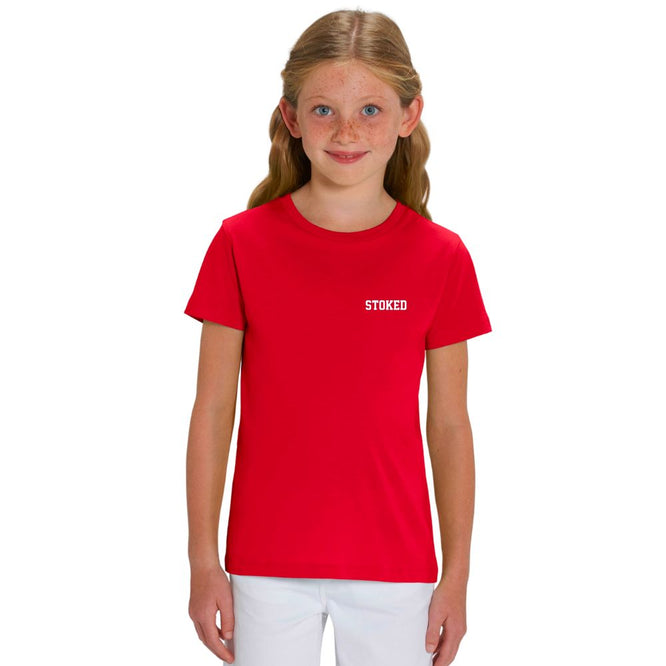 Kids Mini Script T-Shirt Rouge