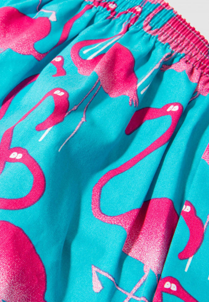 Flamingos Boxer shorts Turquoise