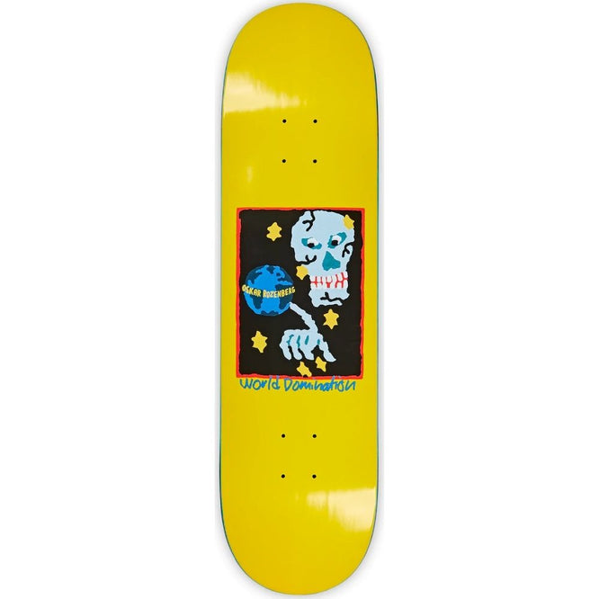 Oskar Rozenberg World Domination Yellow 8.375" skateboard deck