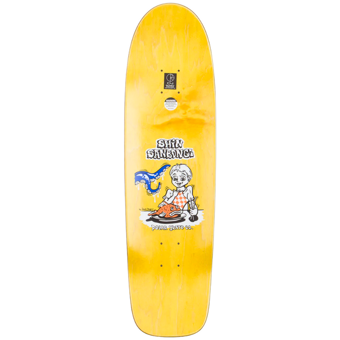 Shin Sanbongi Tête de poisson 8.75" WW Jaune Skateboard Deck