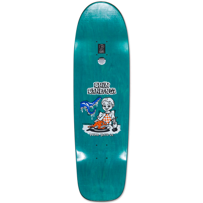 Shin Sanbongi Tête de poisson 8.75" WW Bleu Skateboard Deck