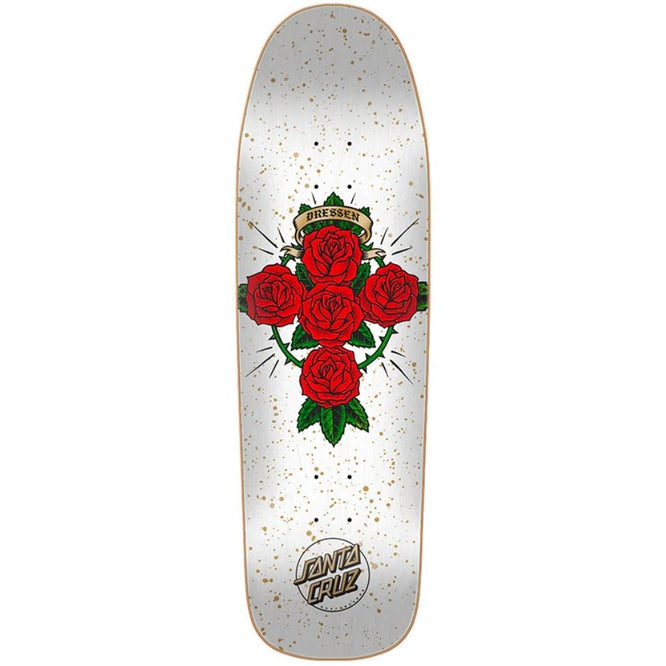 Dressen Rose Cross Shaped White 9.31" Skateboard Deck