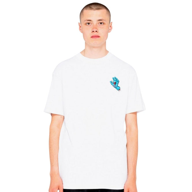 Screaming Hand Chest T-shirt blanc