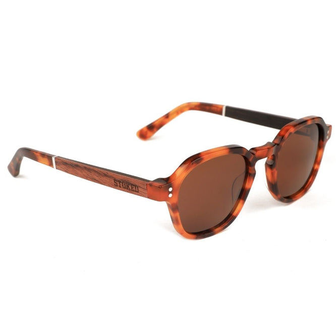 Spiaggia Acetate Tortoise Sunglasses + Brown Lens