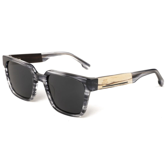Black Pearl Acetate Sunglasses Grey Smog + Grey Lens