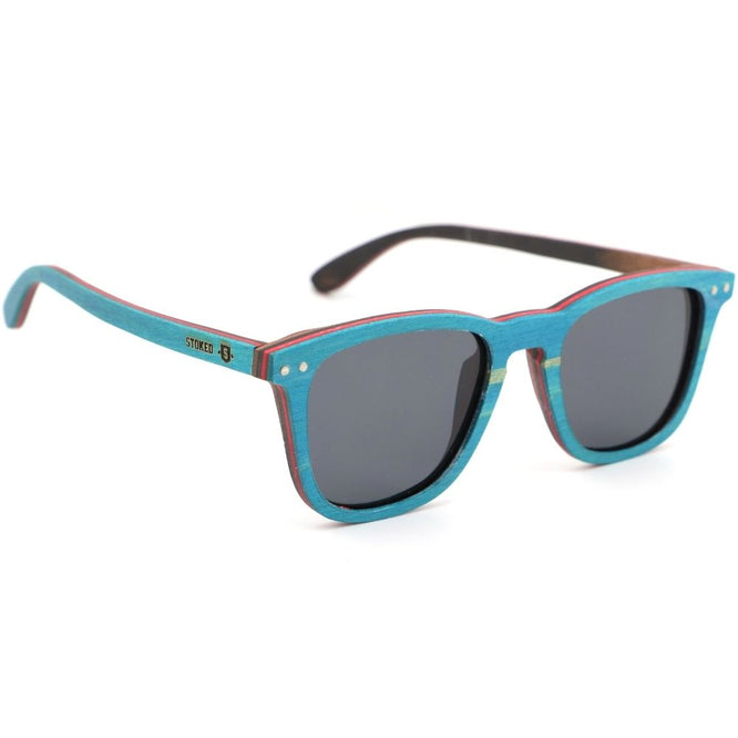 Classic Skateboard Wood Blue/Red + Grey Lens