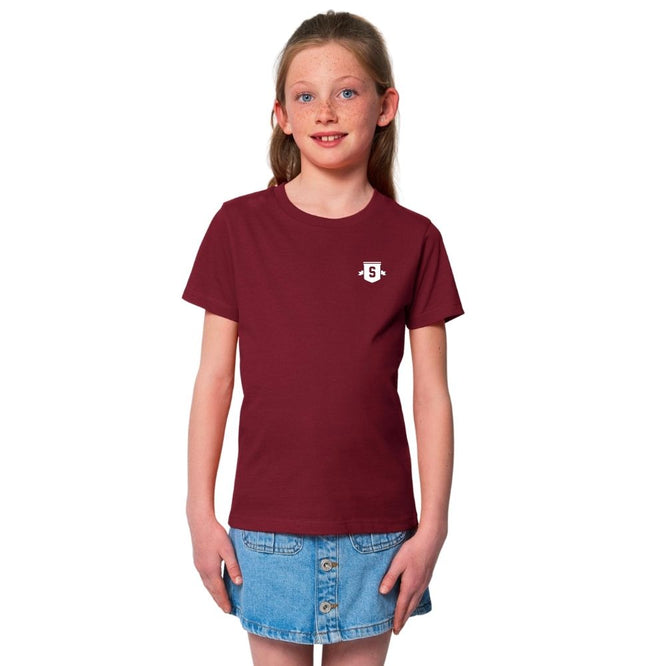 Kids Mini Shield T-Shirt Burgundy