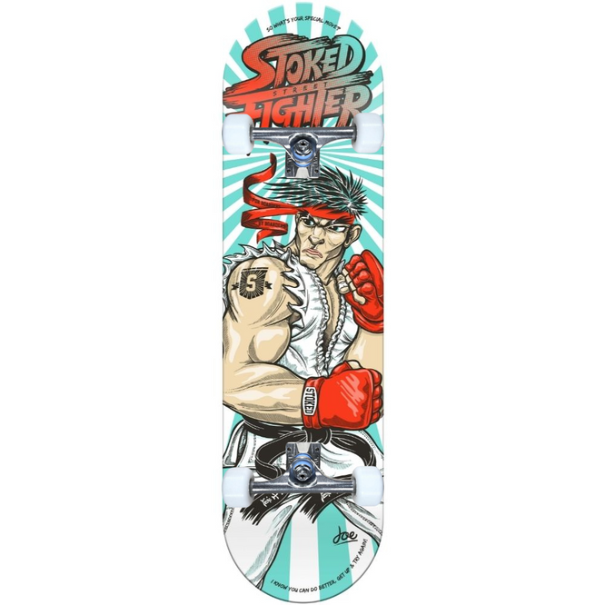 Skateboard complet Stoked Street Fighter Bleu