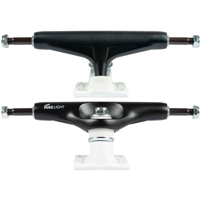 Mag Light Black/White 5.25" Skateboard Trucks