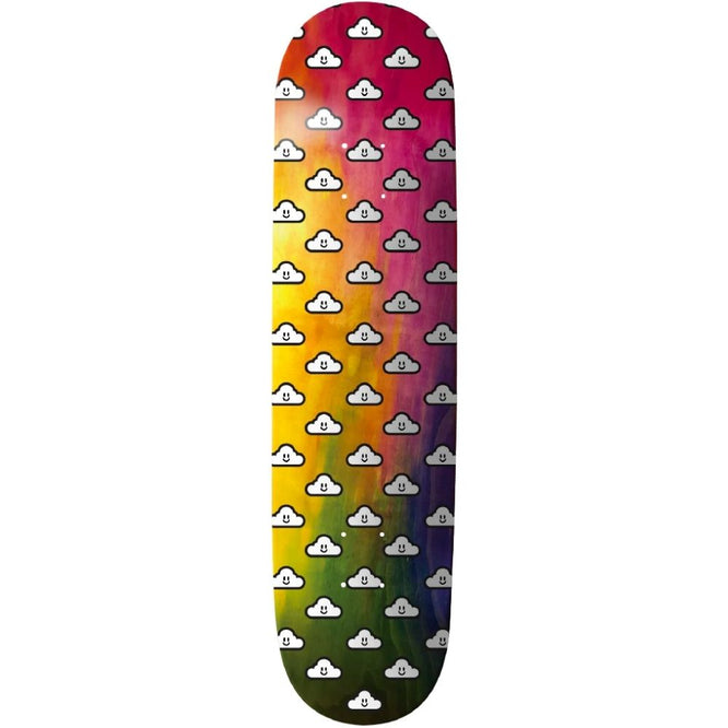 Tie Dye Woodgrain Clouds 8.25" Skateboard Deck