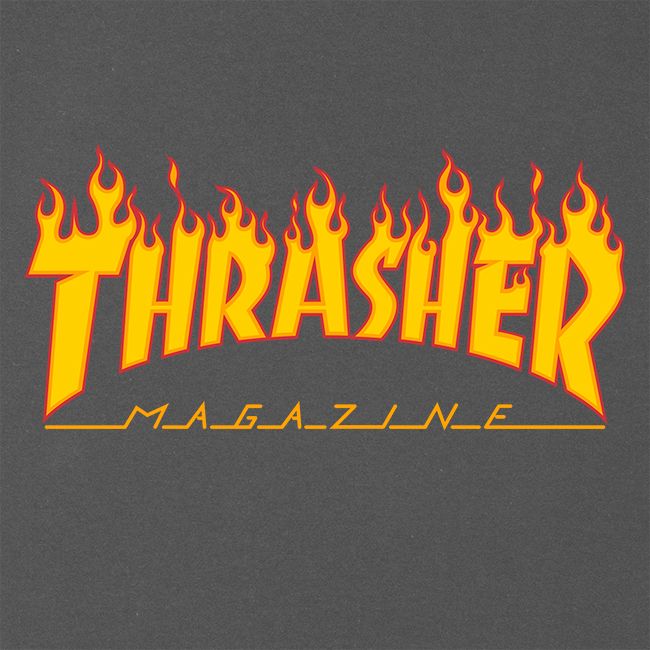 Flammen-Logo-T-Shirt Anthrazit