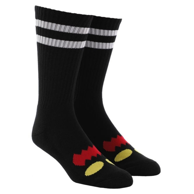 Monster Face Socks Sky Black